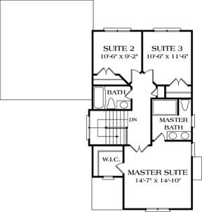 Floorplan 2 for House Plan #3323-00033