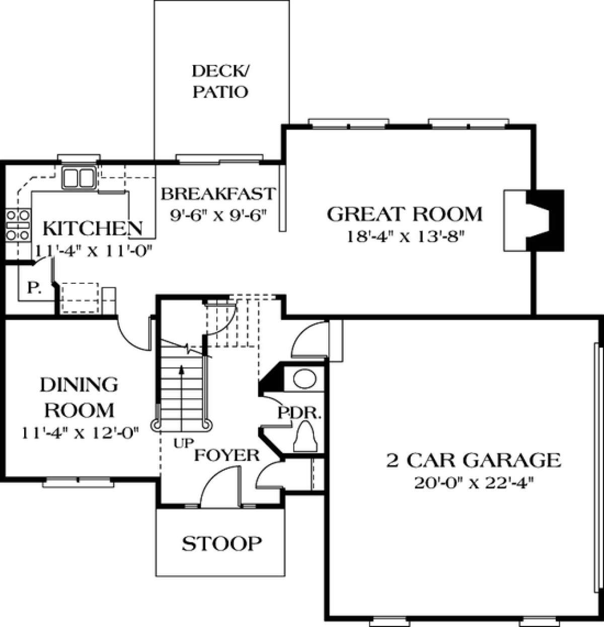 Floorplan 1 for House Plan #3323-00037