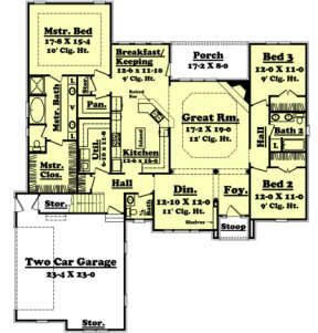 Main Floor for House Plan #041-00018