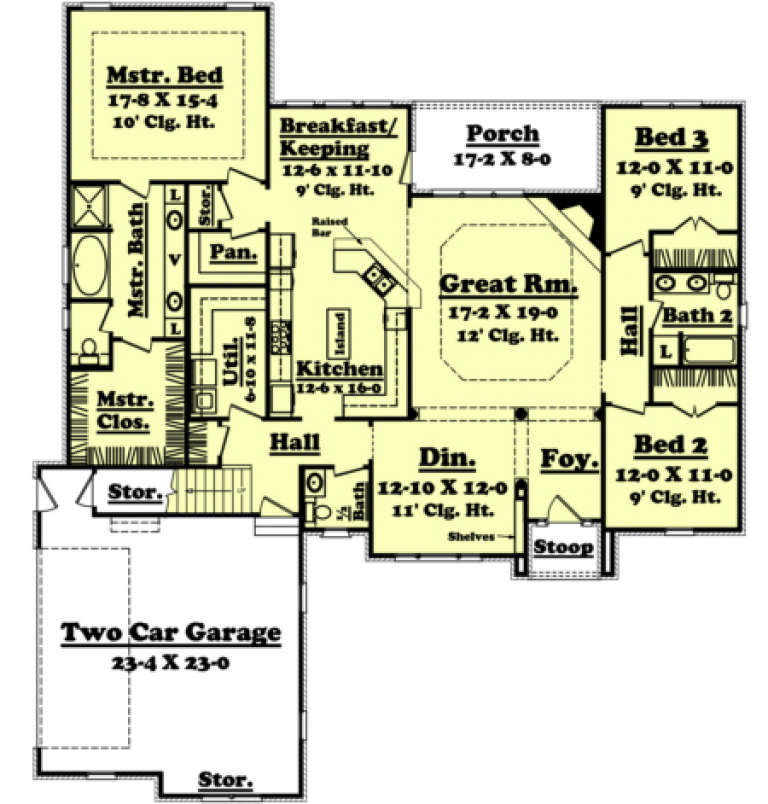 House Plan House Plan #1251 Drawing 1