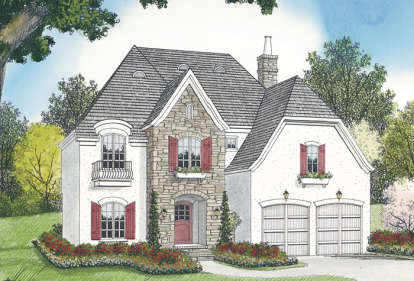 European House Plan #3323-00043 Elevation Photo