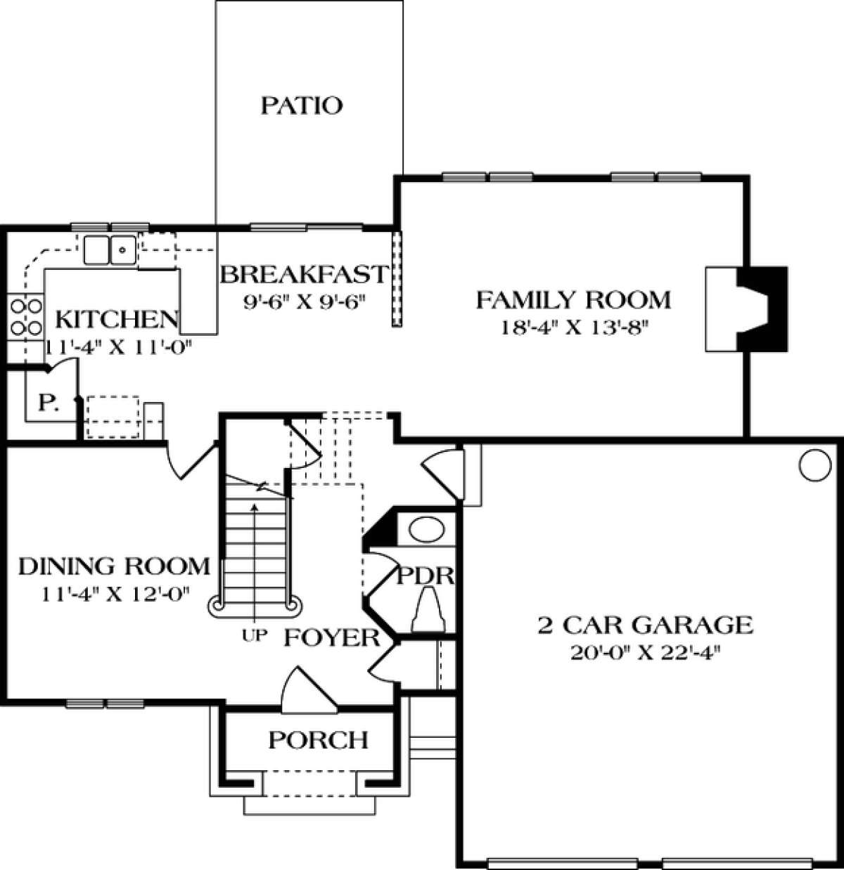 Floorplan 1 for House Plan #3323-00043