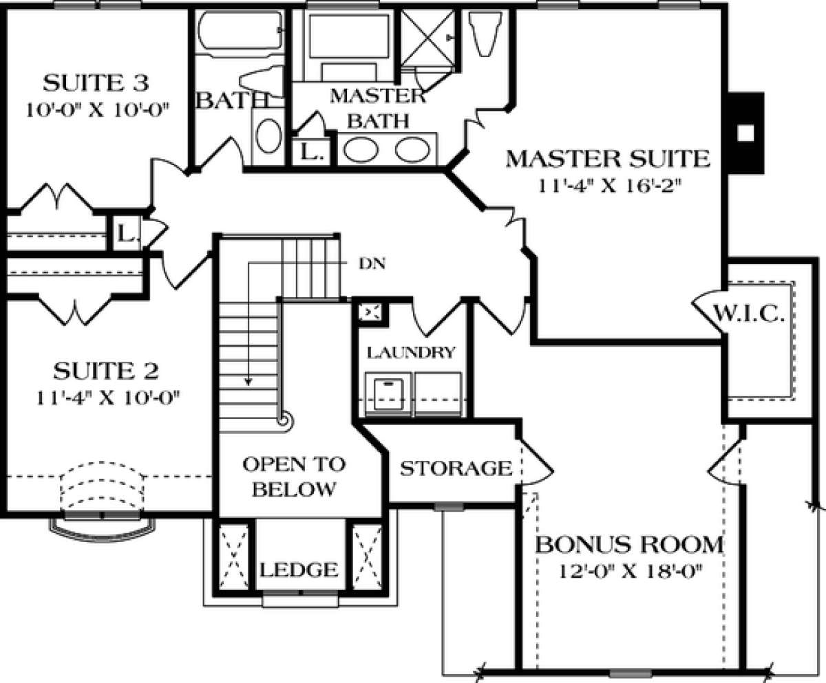 Floorplan 2 for House Plan #3323-00043