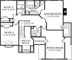 Floorplan 2 for House Plan #3323-00043