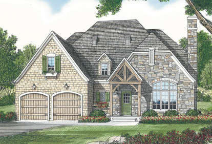 European House Plan #3323-00045 Elevation Photo