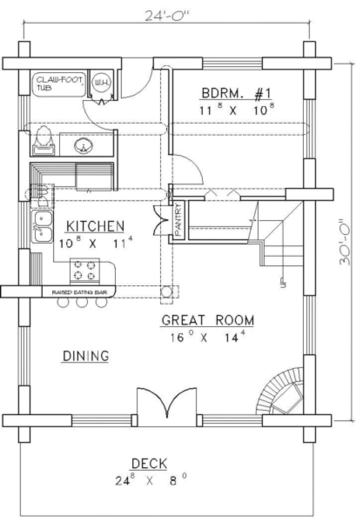 Cabin Plan 1 040 Square Feet 1 Bedroom 1 Bathroom 039 00027 cabin-plan-1-040-square-feet-1-bedroom-1-bathroom-039-00027