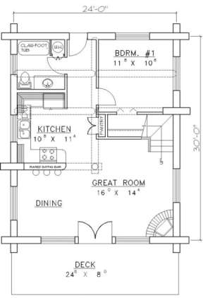 Main Floor for House Plan #039-00027