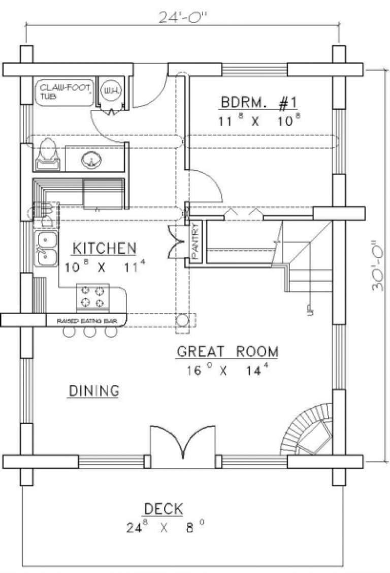 House Plan House Plan #1252 Drawing 1