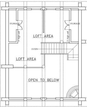 Loft Floor for House Plan #039-00027