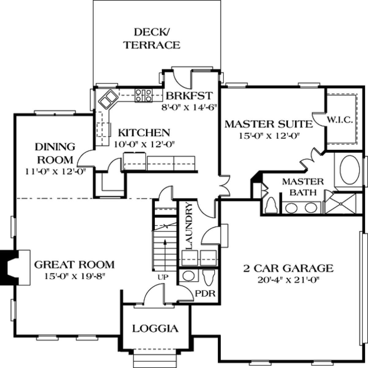 Floorplan 1 for House Plan #3323-00057