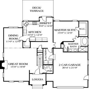 Floorplan 1 for House Plan #3323-00058