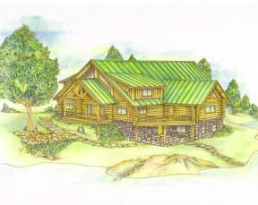 Mountain House Plan #039-00028 Elevation Photo