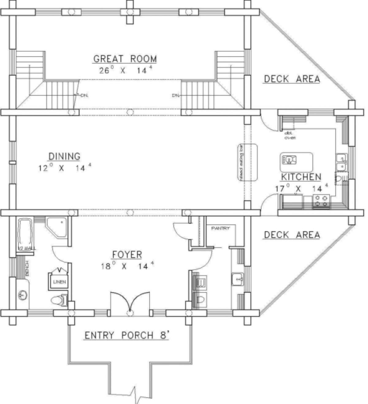 First Floor for House Plan #039-00028
