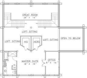Second Floor for House Plan #039-00028