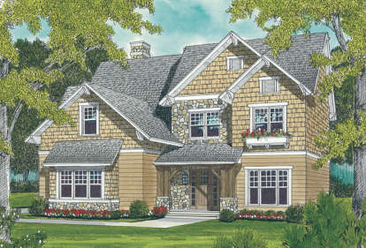 Cottage House Plan #3323-00061 Elevation Photo