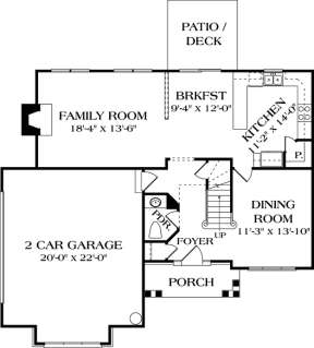 Floorplan 1 for House Plan #3323-00061
