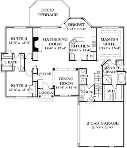 Floorplan 2 for House Plan #3323-00062