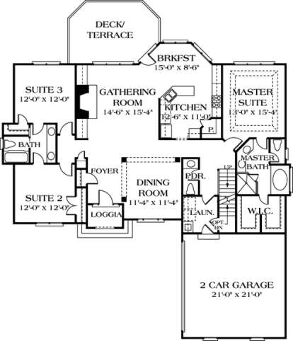 Floorplan 2 for House Plan #3323-00064