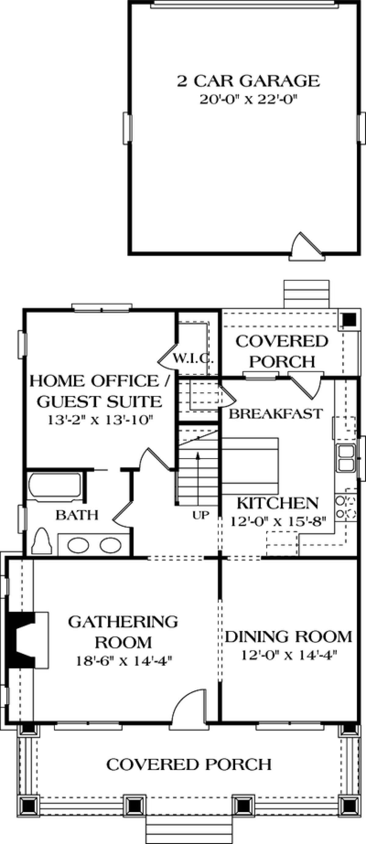 Floorplan 1 for House Plan #3323-00065