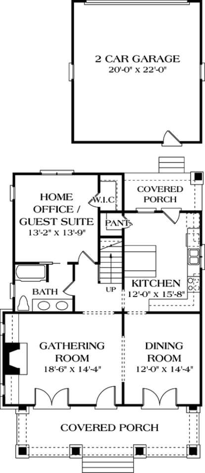 Floorplan 1 for House Plan #3323-00066