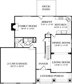 Floorplan 1 for House Plan #3323-00067