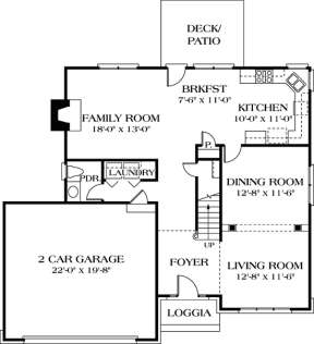 Floorplan 1 for House Plan #3323-00068