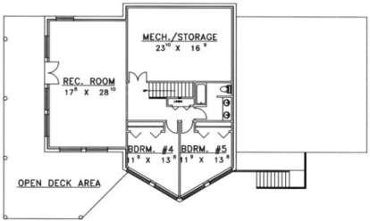 Basement Floor for House Plan #039-00029