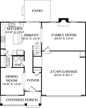 Floorplan 1 for House Plan #3323-00080