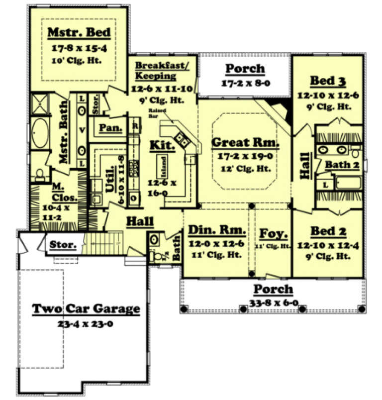 House Plan House Plan #1255 Drawing 1