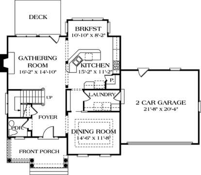 Floorplan 1 for House Plan #3323-00081