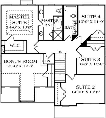 Floorplan 2 for House Plan #3323-00083