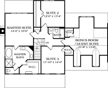 Floorplan 2 for House Plan #3323-00086