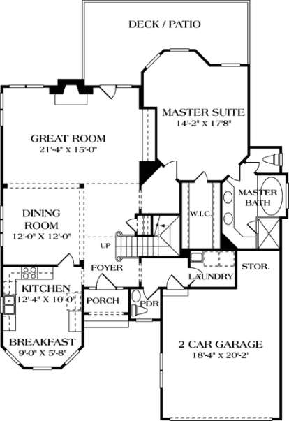Floorplan 1 for House Plan #3323-00087