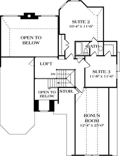 Floorplan 2 for House Plan #3323-00087