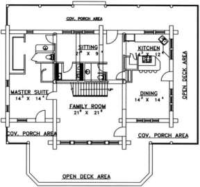 First Floor for House Plan #039-00030