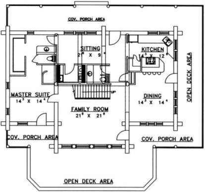 House Plan House Plan #1256 Drawing 1