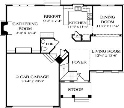 Floorplan 1 for House Plan #3323-00094
