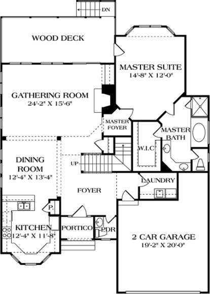 Floorplan 1 for House Plan #3323-00096
