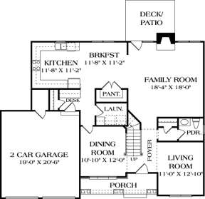 Floorplan 1 for House Plan #3323-00097
