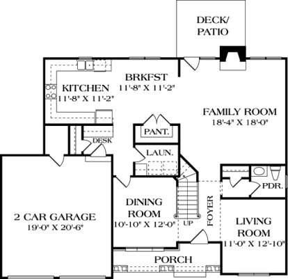 Floorplan 1 for House Plan #3323-00097