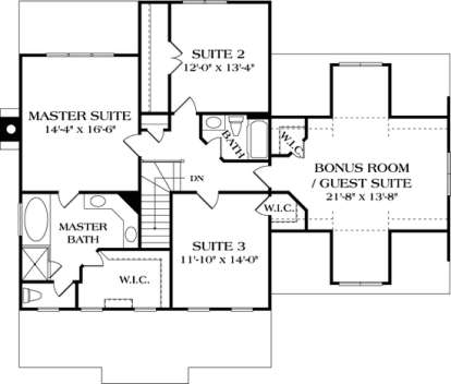 Floorplan 2 for House Plan #3323-00098