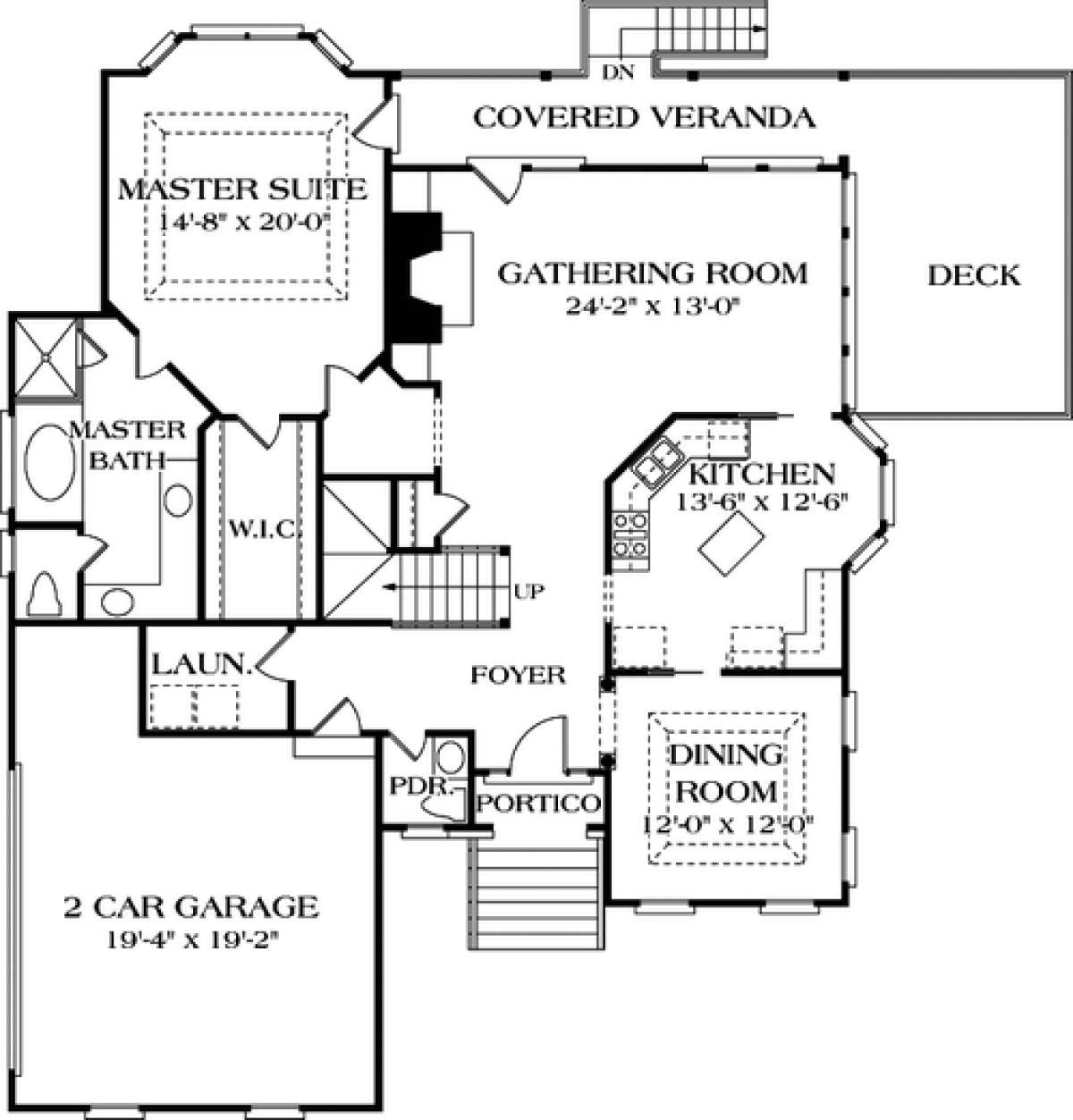 Floorplan 1 for House Plan #3323-00099