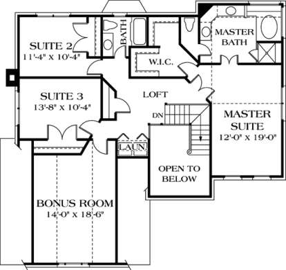 Floorplan 2 for House Plan #3323-00100