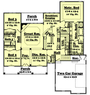 Main Floor for House Plan #041-00020