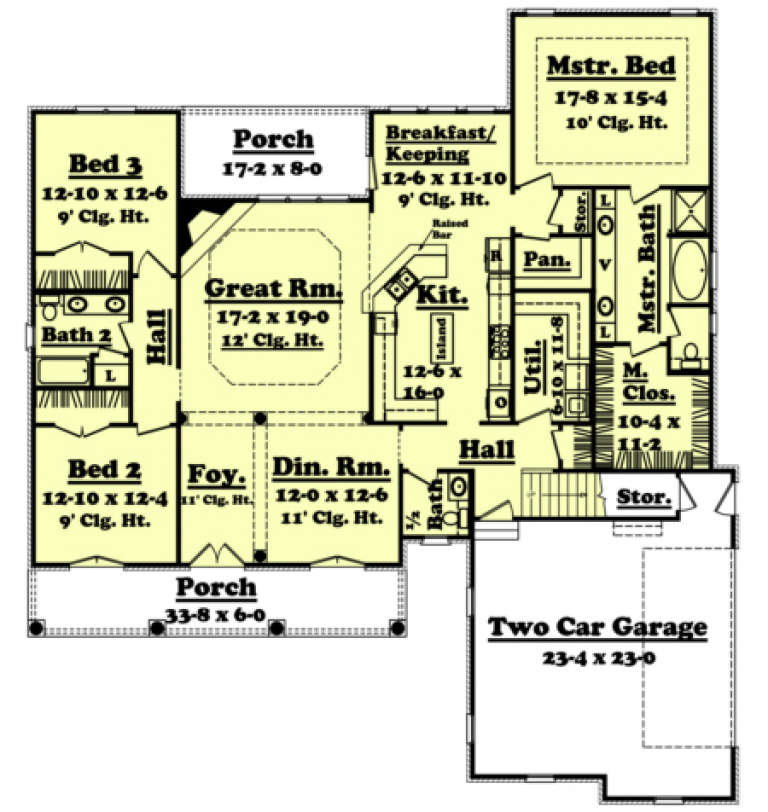 House Plan House Plan #1257 Drawing 1