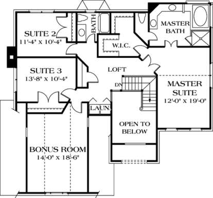Floorplan 2 for House Plan #3323-00102
