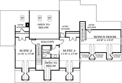Floorplan 2 for House Plan #3323-00107