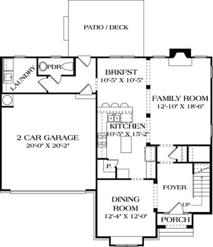 Floorplan 1 for House Plan #3323-00110