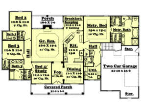Main Floor for House Plan #041-00021