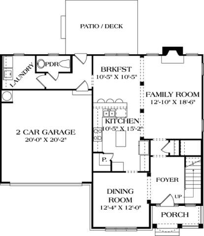 Floorplan 1 for House Plan #3323-00111